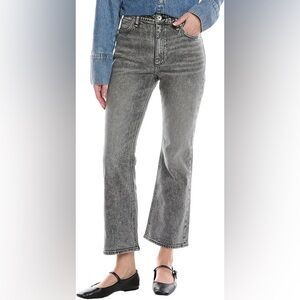 rag & bone Nina high rise ankle flare grey washed